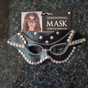 Black Domineering Mask Halloween Costume Masquerade Dress Up Plastic - RRR Mask